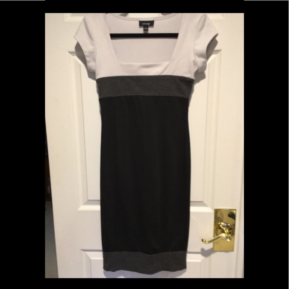 Snap Dress Grey, Black, White Size S